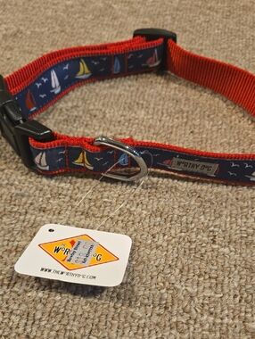 New! Worthy Dog Sailboat Collar Size Large